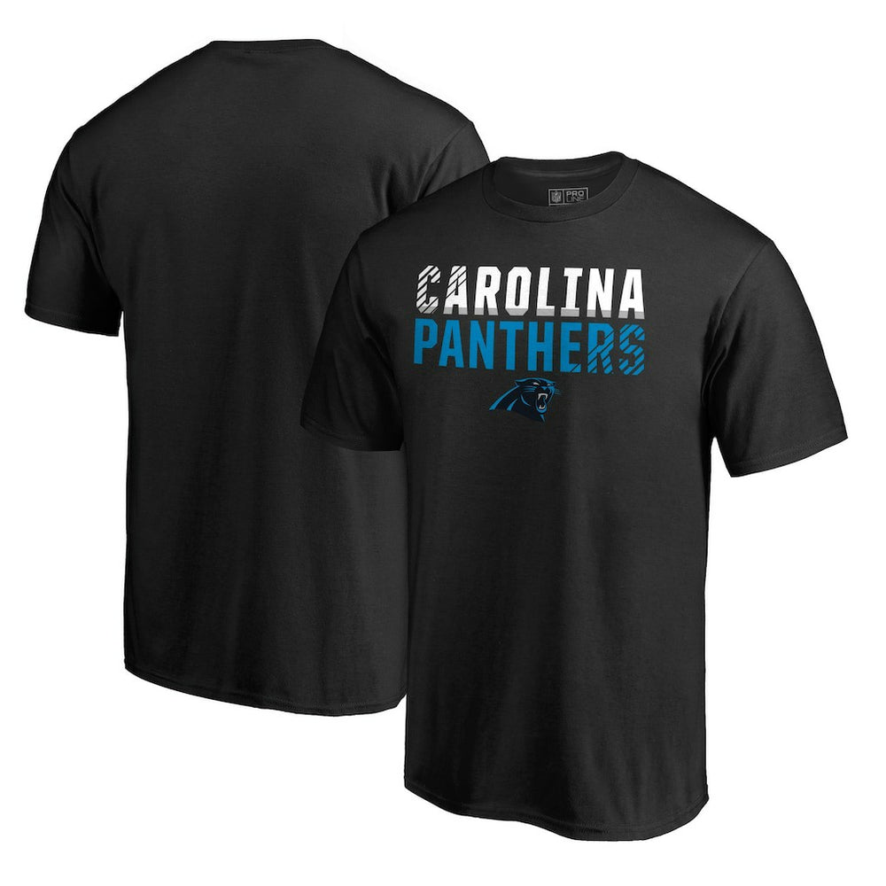 Carolina Panthers Iconic Collection Fade Out T-Shirt - Black discount