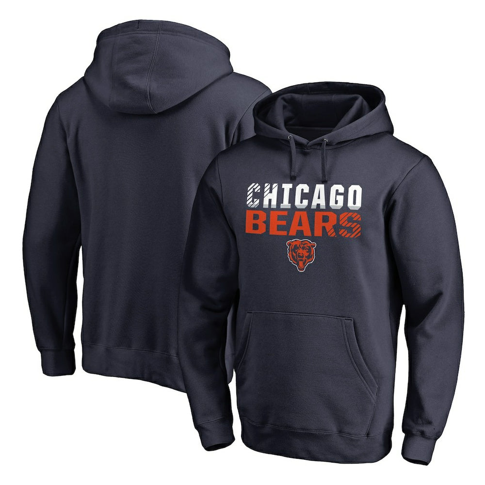 Chicago Bears Iconic Collection Fade Out Pullover Hoodie - Navy outlet