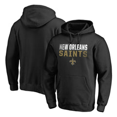 New Orleans Saints Iconic Collection Fade Out Pullover Hoodie - Black cheap
