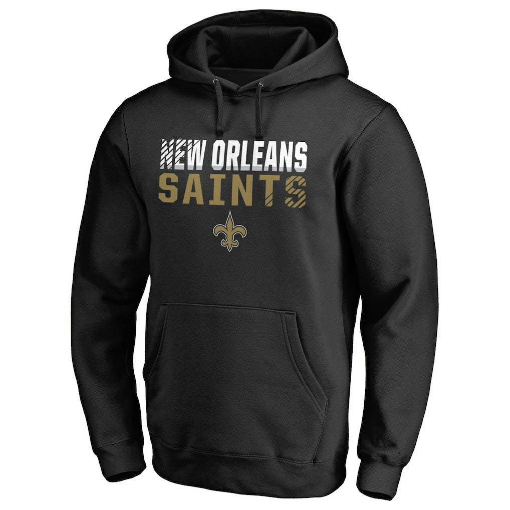 New Orleans Saints Iconic Collection Fade Out Pullover Hoodie - Black cheap