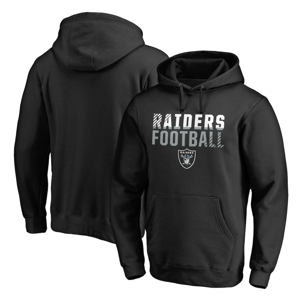 Las Vegas Raiders Iconic Collection Fade Out Pullover Hoodie - Black cheap