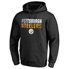 Pittsburgh Steelers Iconic Collection Fade Out Pullover Hoodie - Black for sale