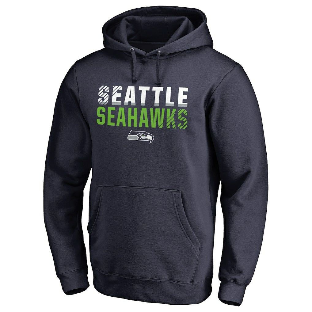 Seattle Seahawks Iconic Collection Fade Out Pullover Hoodie - College Navy outlet