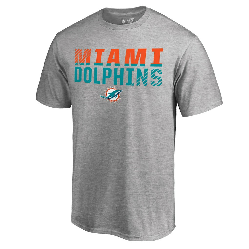 Miami Dolphins Iconic Collection Fade Out T-Shirt - Ash for sale