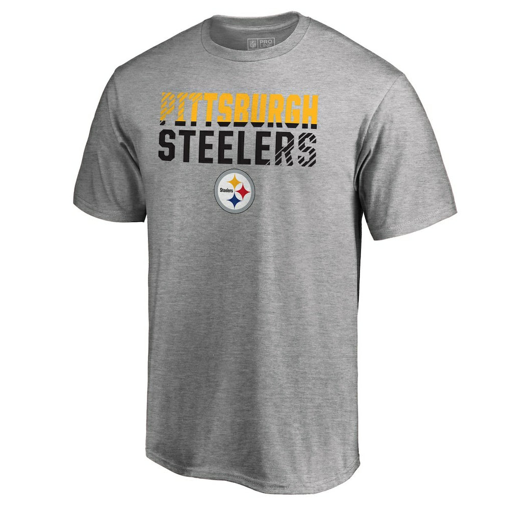 Pittsburgh Steelers Iconic Collection Fade Out T-Shirt II - Heather Gray sale
