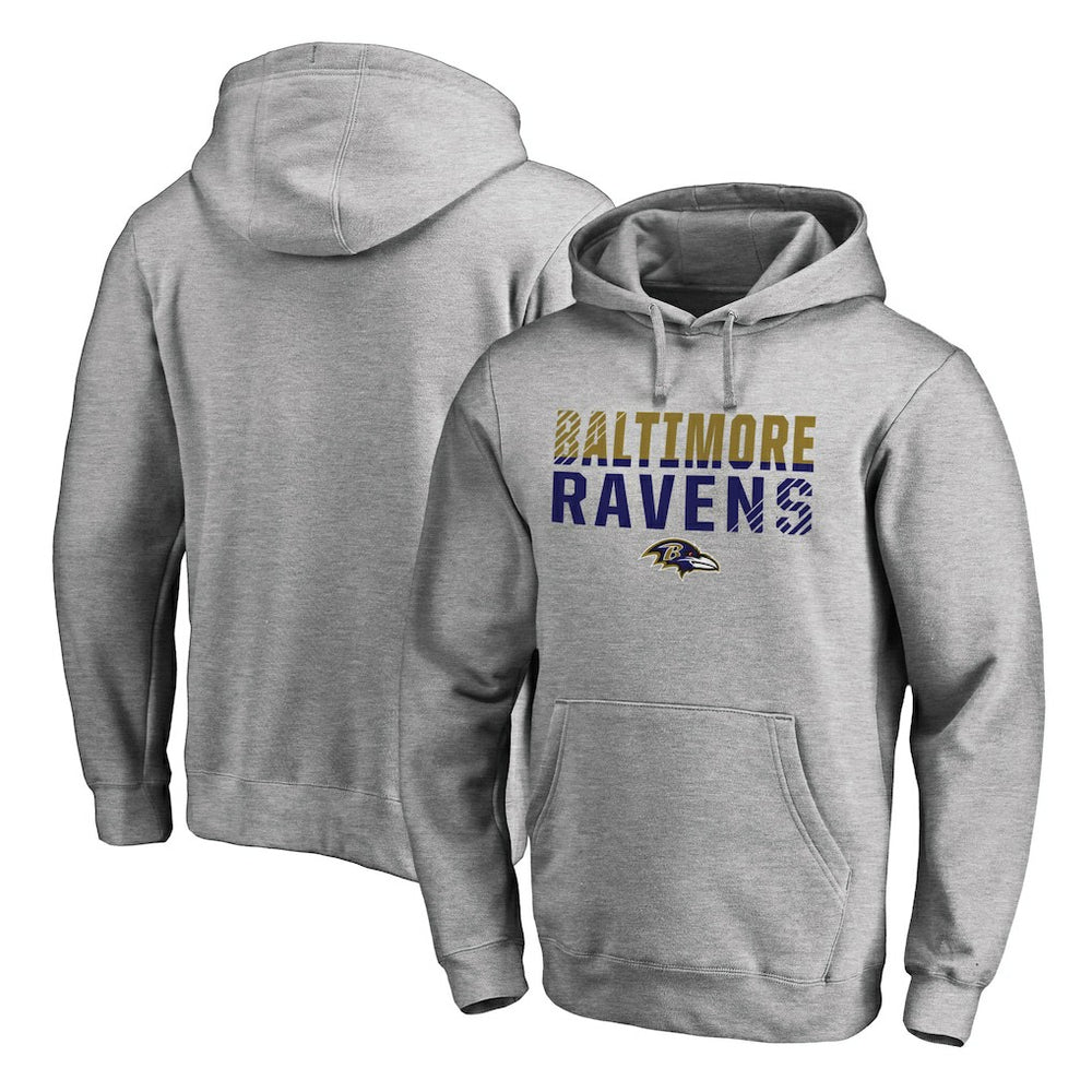 Baltimore Ravens Iconic Collection Fade Out Pullover Hoodie - Ash outlet