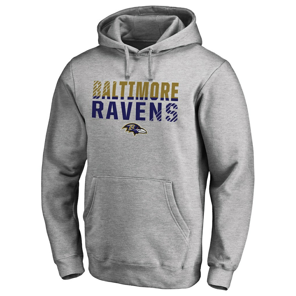 Baltimore Ravens Iconic Collection Fade Out Pullover Hoodie - Ash outlet