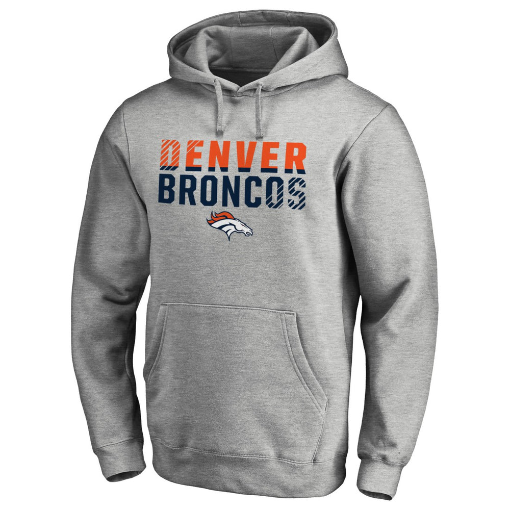 Denver Broncos Iconic Collection Fade Out Pullover Hoodie - Ash cheap