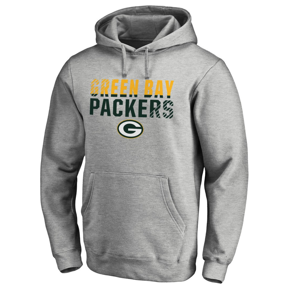 Green Bay Packers Iconic Collection Fade Out Pullover Hoodie - Ash discount