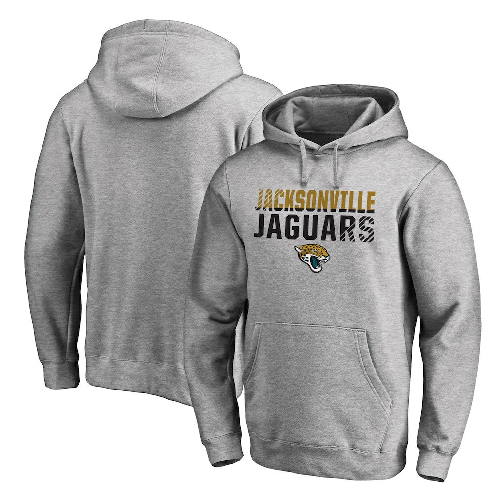 Jacksonville Jaguars Iconic Collection Fade Out Pullover Hoodie - Ash outlet