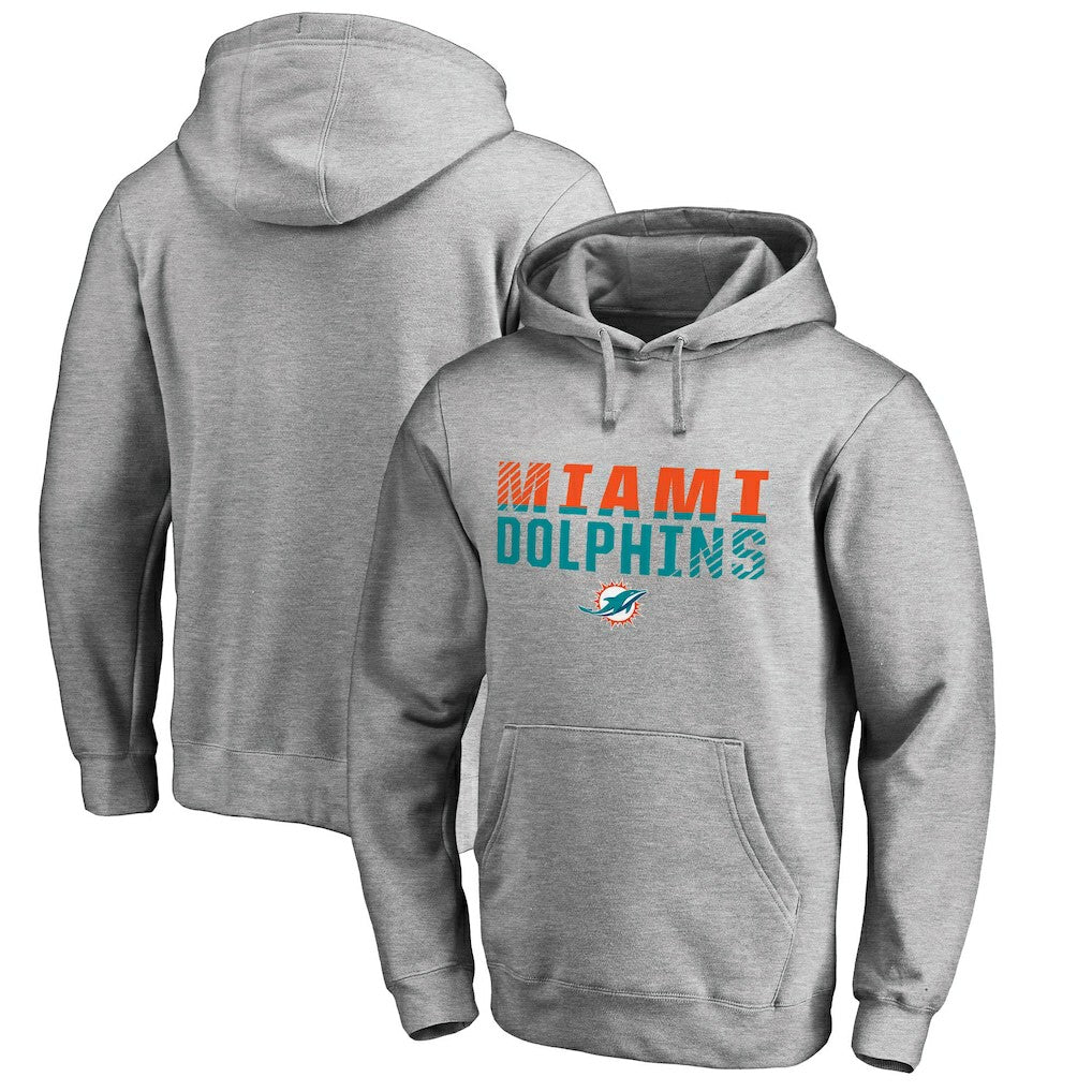 Miami Dolphins Iconic Collection Fade Out Pullover Hoodie - Ash for sale