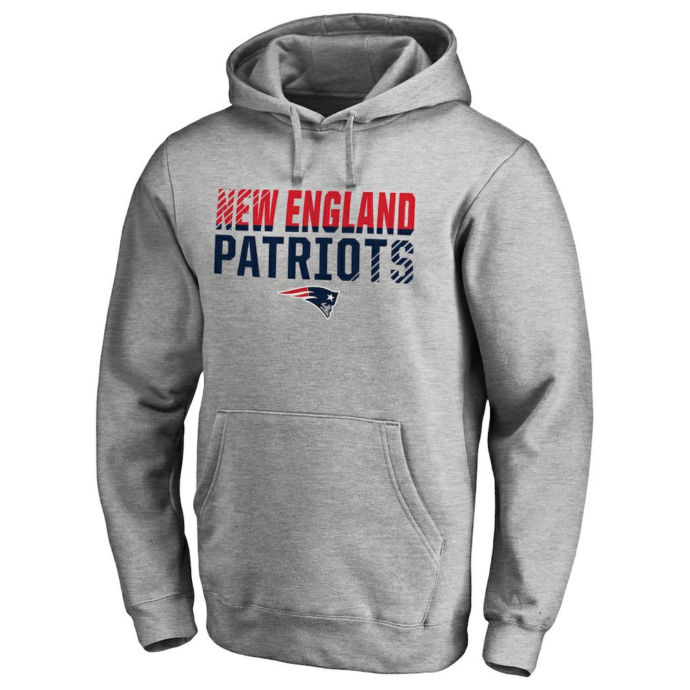 New England Patriots Iconic Collection Fade Out Pullover Hoodie - Ash sale