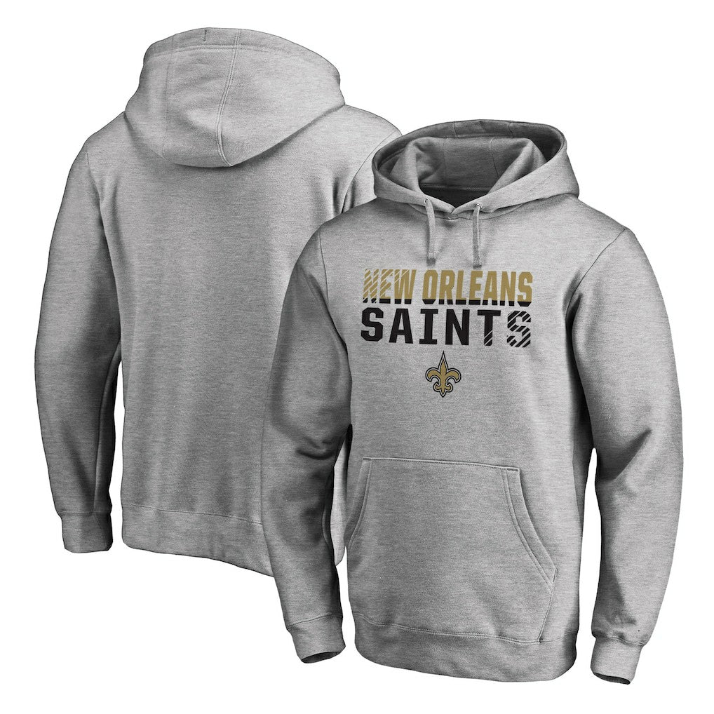 New Orleans Saints Iconic Collection Fade Out Pullover Hoodie - Ash on sale