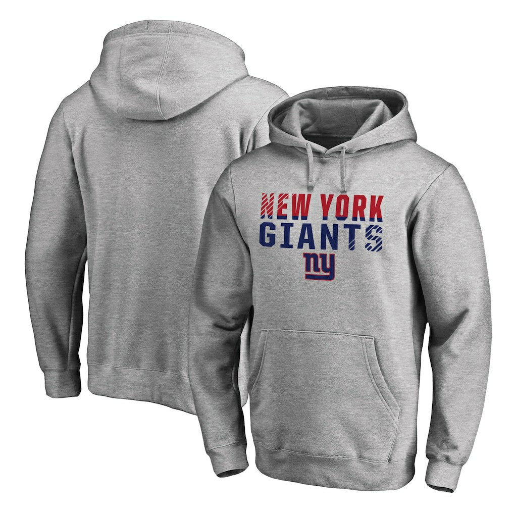 New York Giants Iconic Collection Fade Out Pullover Hoodie - Ash on sale