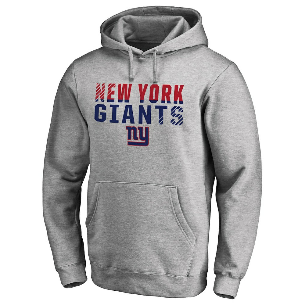 New York Giants Iconic Collection Fade Out Pullover Hoodie - Ash on sale