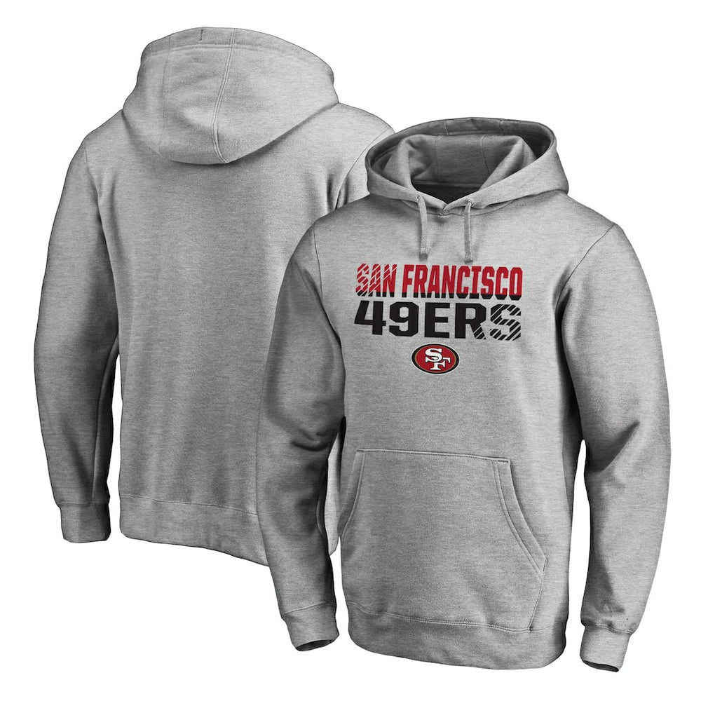 San Francisco 49ers Iconic Collection Fade Out Pullover Hoodie - Ash sale