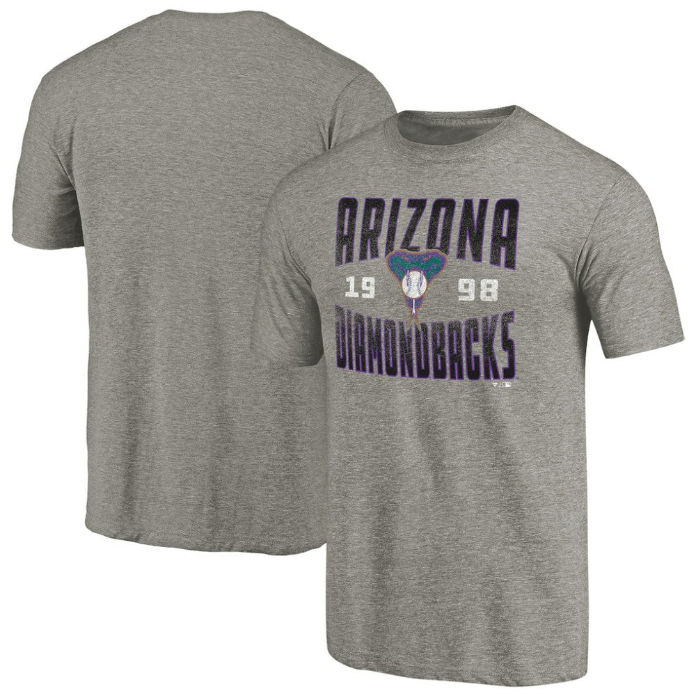 Arizona Diamondbacks Cooperstown Collection Antique Stack Tri-Blend T-Shirt - Gray