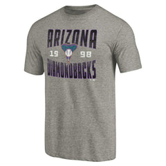 Arizona Diamondbacks Cooperstown Collection Antique Stack Tri-Blend T-Shirt - Gray