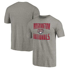 Washington Nationals Cooperstown Collection Antique Stack Tri-Blend T-Shirt - Gray