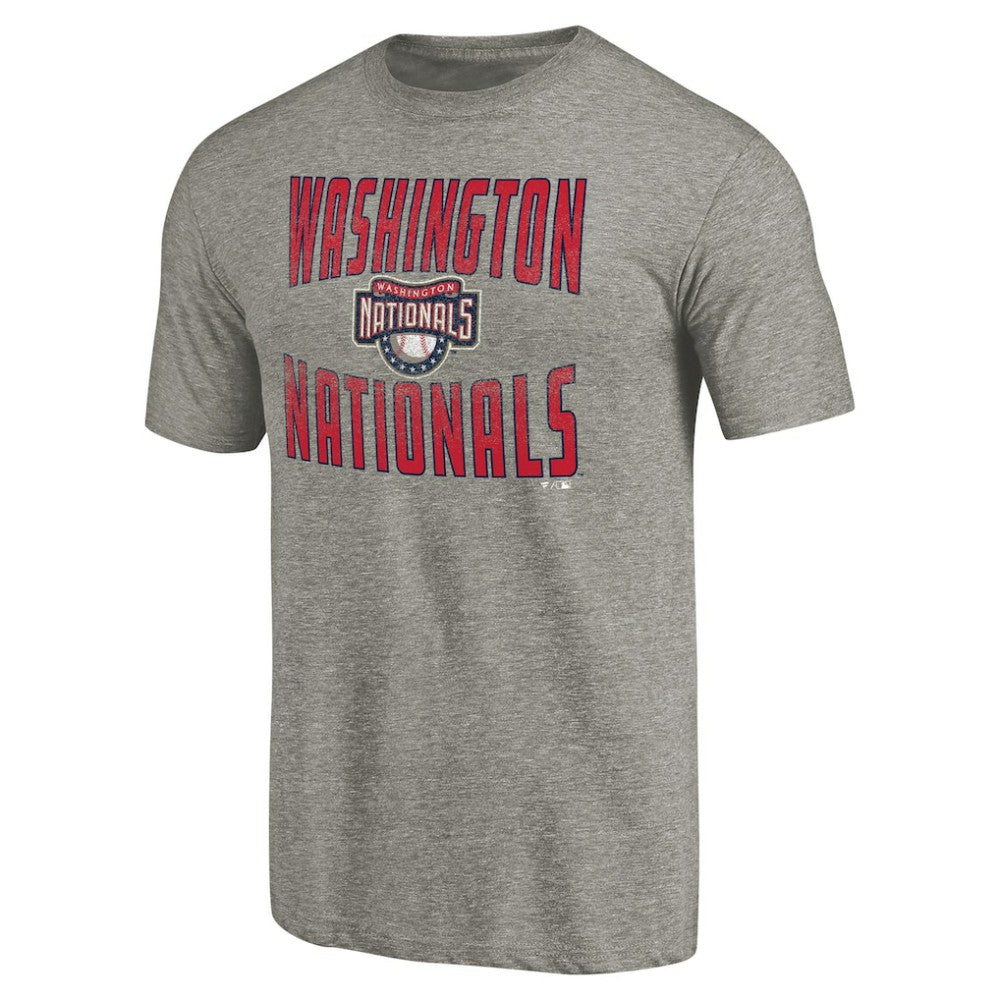 Washington Nationals Cooperstown Collection Antique Stack Tri-Blend T-Shirt - Gray