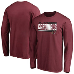 Arizona Cardinals Iconic Collection On Side Stripe Long Sleeve T-Shirt - Cardinal online
