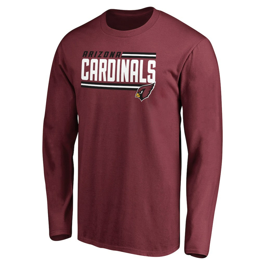 Arizona Cardinals Iconic Collection On Side Stripe Long Sleeve T-Shirt - Cardinal online