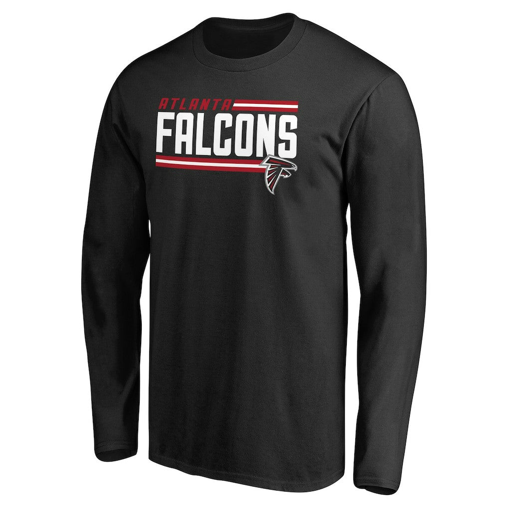 Atlanta Falcons Iconic Collection On Side Stripe Long Sleeve T-Shirt - Black for sale