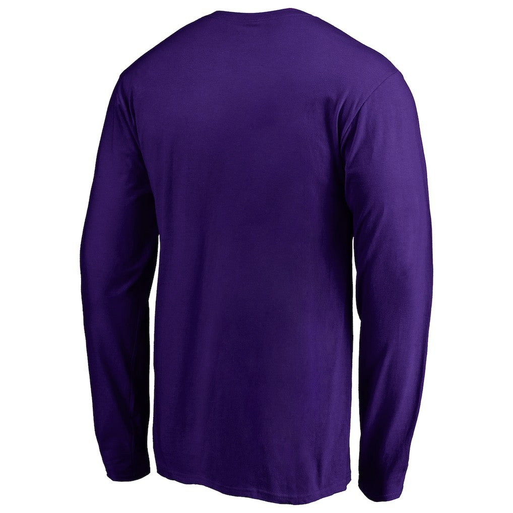 Baltimore Ravens Iconic Collection On Side Stripe Long Sleeve T-Shirt - Purple discount