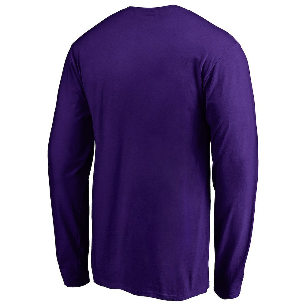 Baltimore Ravens Iconic Collection On Side Stripe Long Sleeve T-Shirt - Purple discount