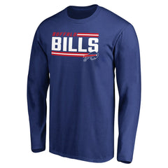 Buffalo Bills Iconic Collection On Side Stripe Long Sleeve T-Shirt - Royal discount