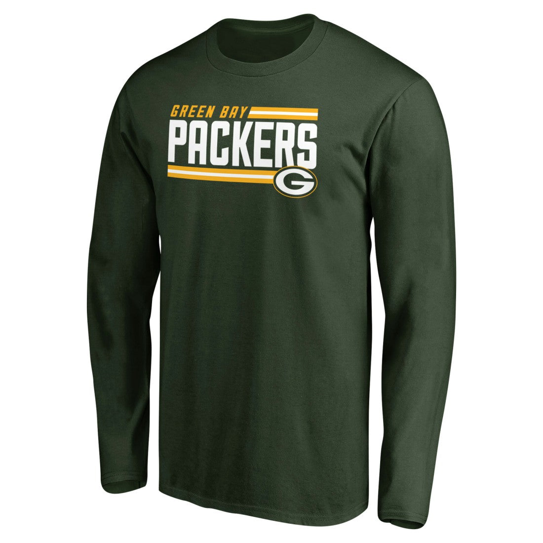Green Bay Packers Iconic Collection On Side Stripe Long Sleeve T-Shirt - Green discount
