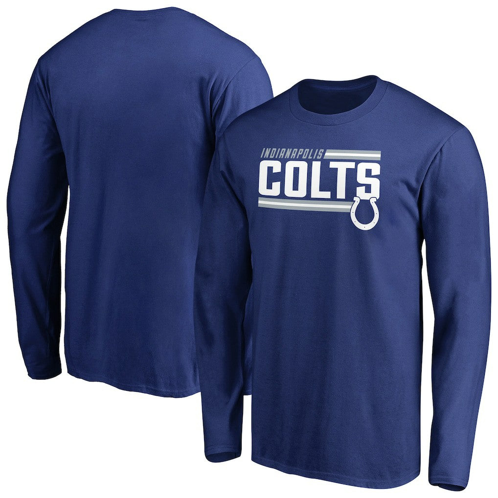 Indianapolis Colts Iconic Collection On Side Stripe Long Sleeve T-Shirt - Royal online