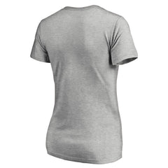 Tampa Bay Buccaneers Women's Iconic Collection On Side Stripe V-Neck T-Shirt - Heather Gray on sale