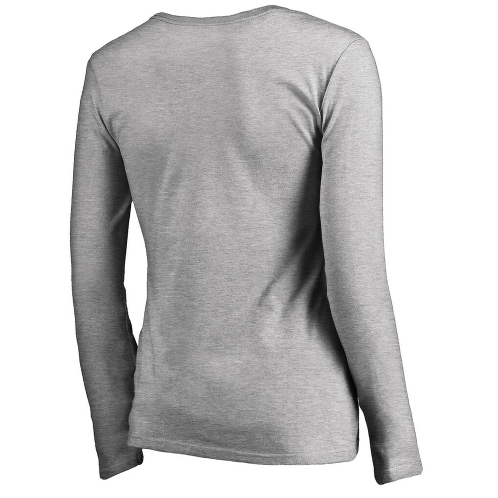 Minnesota Vikings Women's Iconic Collection On Side Stripe Long Sleeve V-Neck T-Shirt - Ash outlet