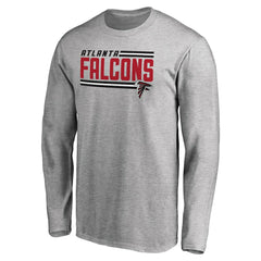 Atlanta Falcons Iconic Collection On Side Stripe Long Sleeve T-Shirt - Ash online