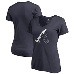 Atlanta Braves Women's X-Ray V-Neck T-Shirt - Navy