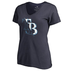 Tampa Bay Rays Women's X-Ray V-Neck T-Shirt - Navy