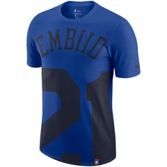 Joel Embiid Philadelphia 76ers Oversized Name & Number T-Shirt - Royal | Nike shop