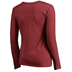 Arizona Cardinals Women's Iconic Collection Script Assist Long Sleeve V-Neck T-Shirt - Cardinal sale
