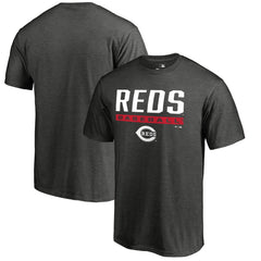 Cincinnati Reds Win Stripe T-Shirt - Ash