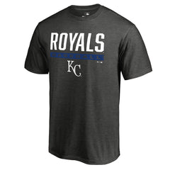 Kansas City Royals Win Stripe T-Shirt - Ash