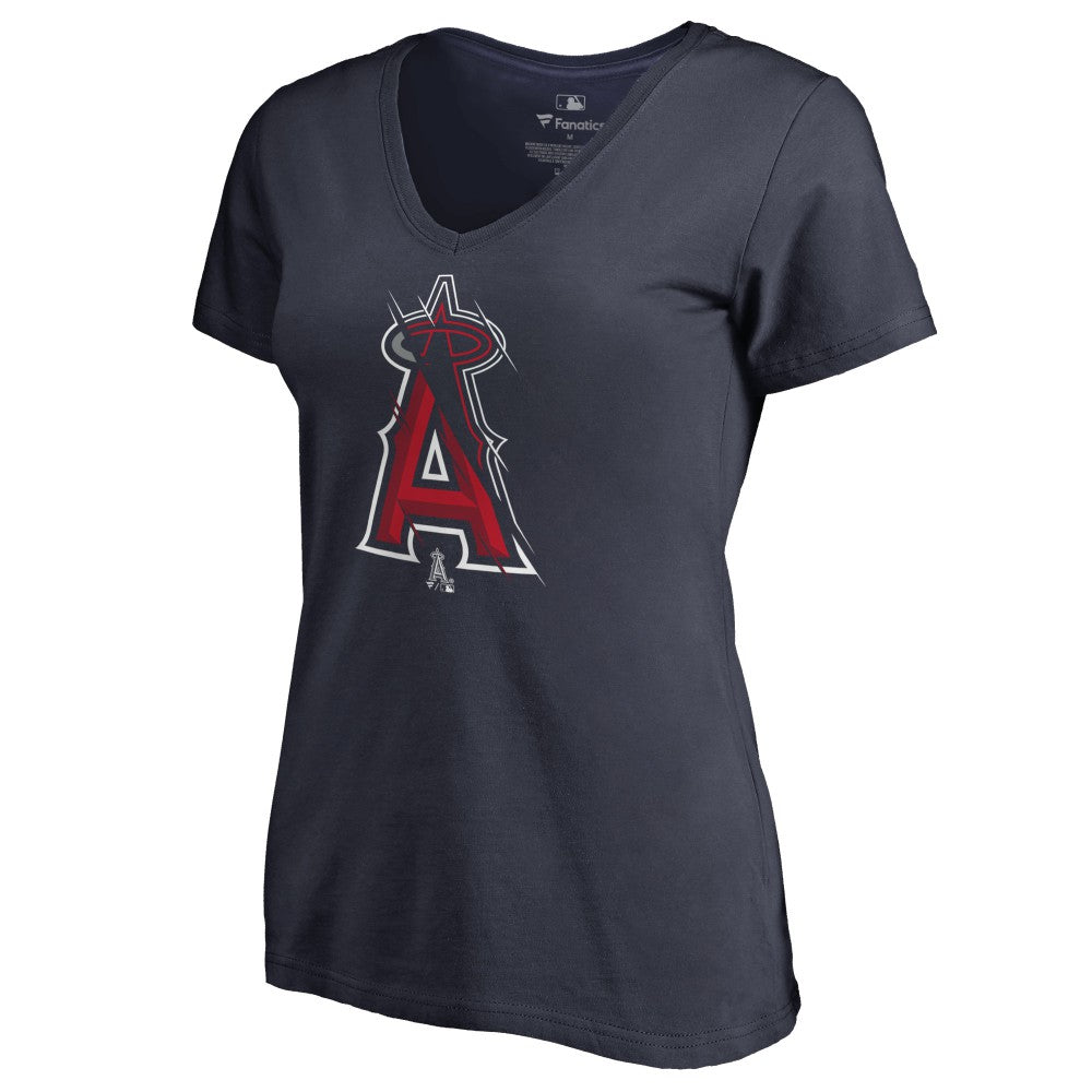 Los Angeles Angels Women's X-Ray V-Neck T-Shirt - Navy