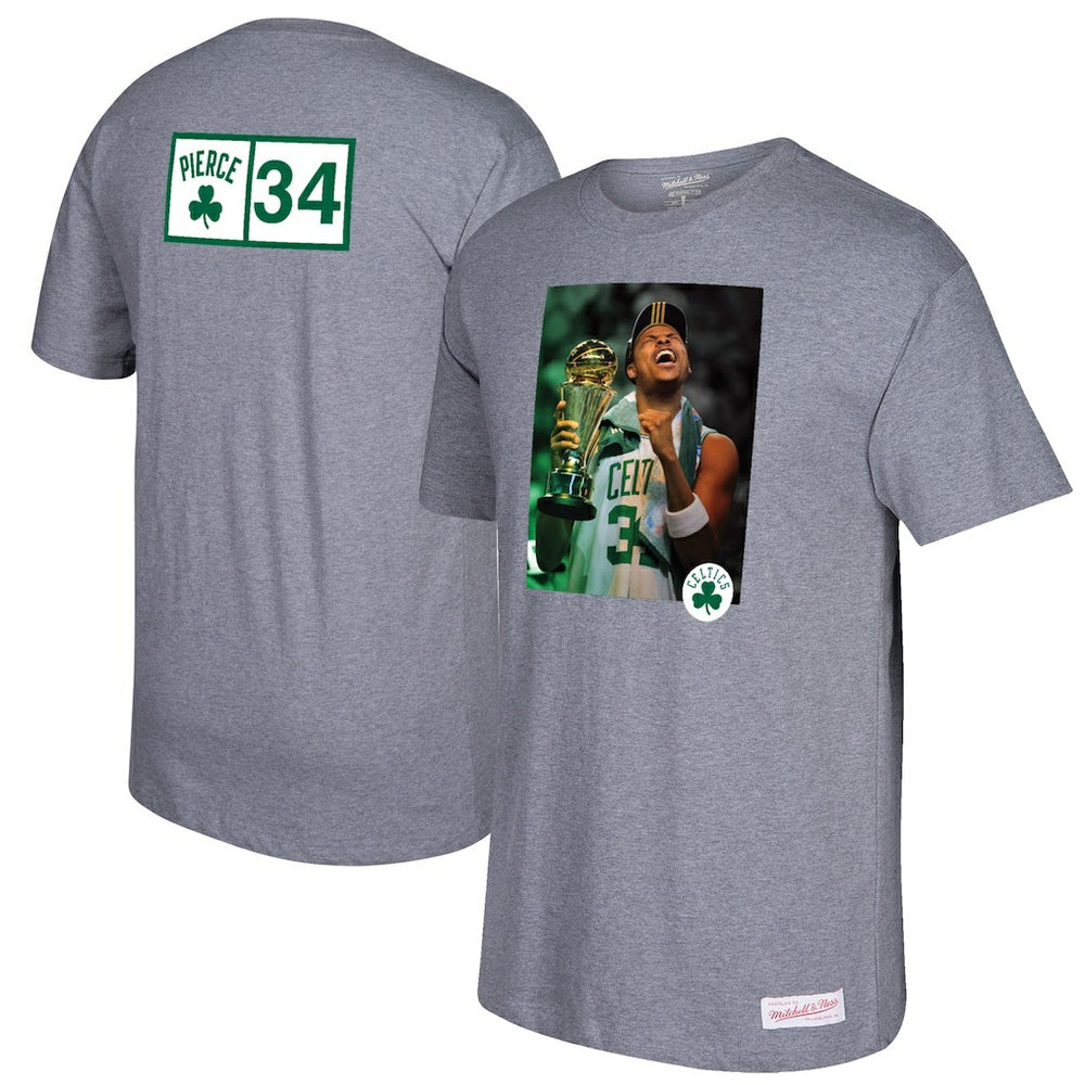 Paul Pierce Boston Celtics Graphic T-Shirt - Gray | Mitchell & Ness online