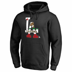 Los Angeles Dodgers Hometown Collection Cali Flag Pullover Hoodie - Black