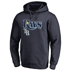 Tampa Bay Rays Team Lockup Fitted Pullover Hoodie - Navy