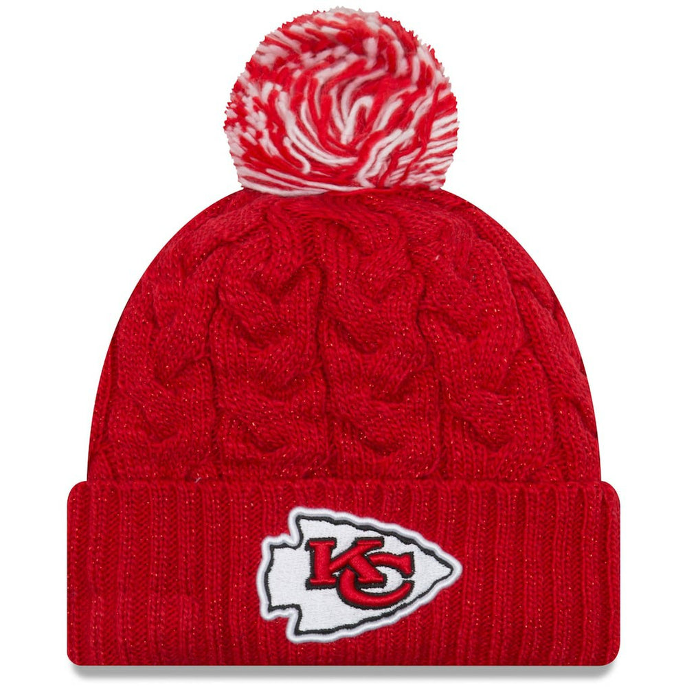 Kansas City Chiefs New Era Women's Cozy Cable Cuffed Knit Hat - Red sale