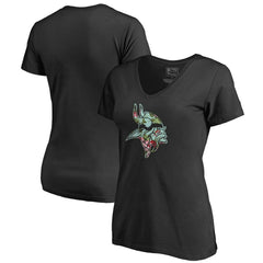 Minnesota Vikings Women's Lovely V-Neck T-Shirt - Black sale