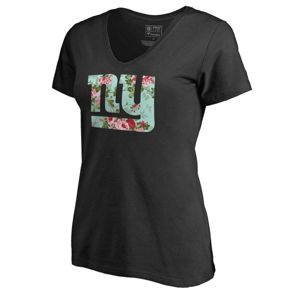 New York Giants Women's Lovely V-Neck T-Shirt - Black cheap