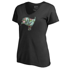 Tampa Bay Buccaneers Women's Lovely V-Neck T-Shirt - Black cheap