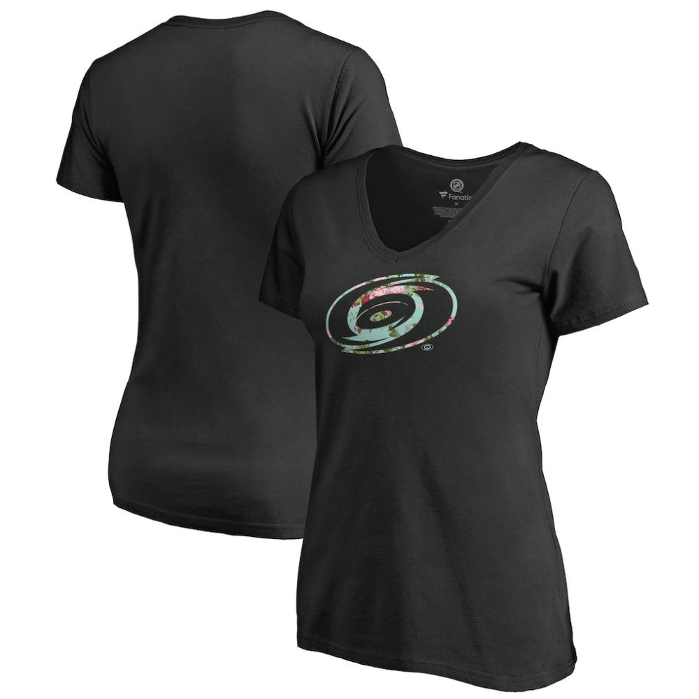 Carolina Hurricanes Women's Lovely V-Neck T-Shirt Black